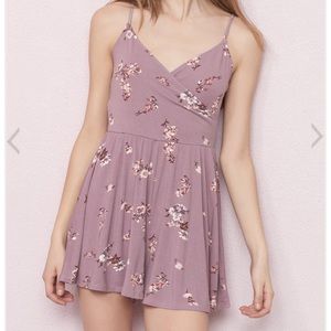 Garage floral wrap romper